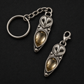 Moonstone Owl Charm & Keychain