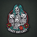 Crazy Cat Lady Skelly Patch