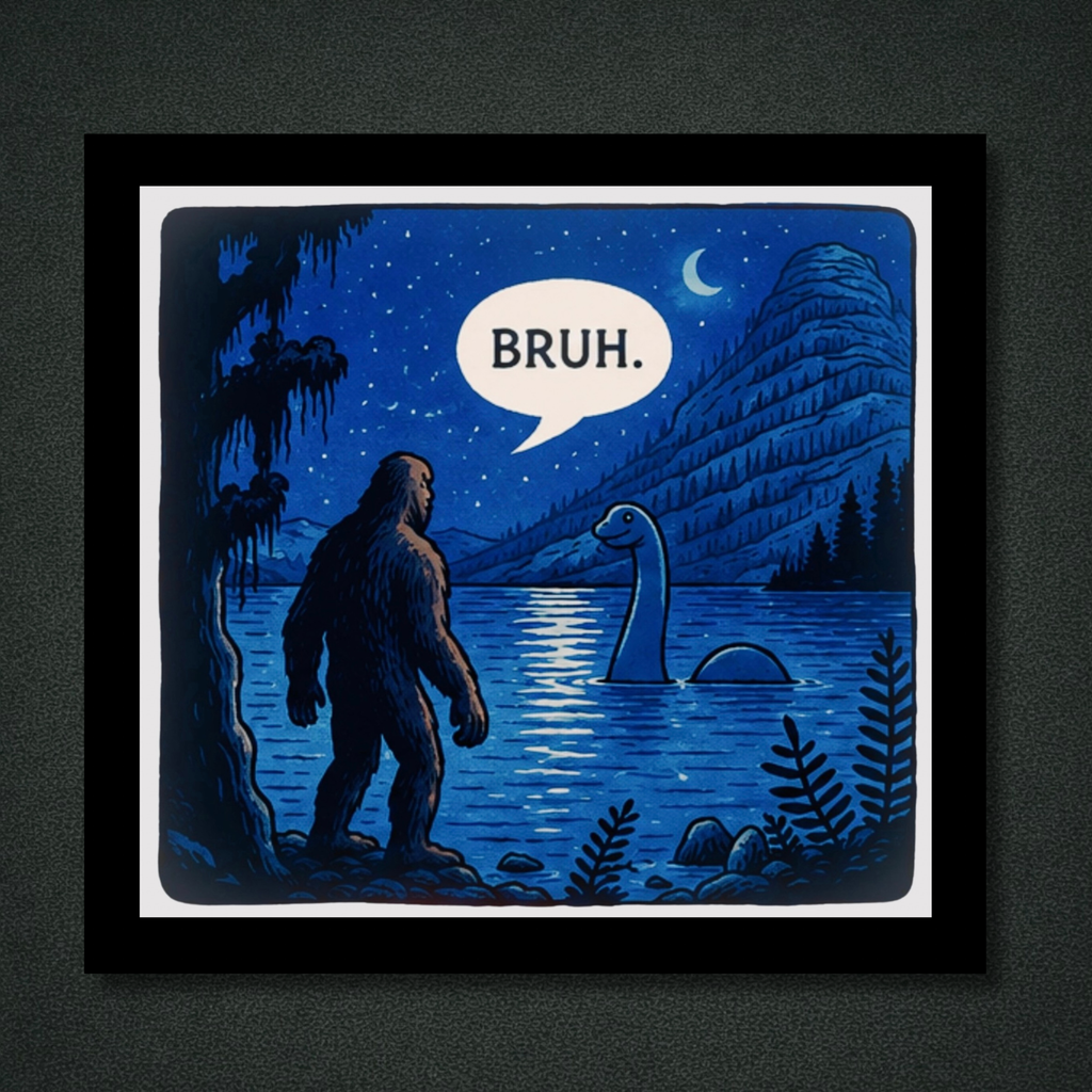 Bigfoot & Nessie “Bruh.” Panel