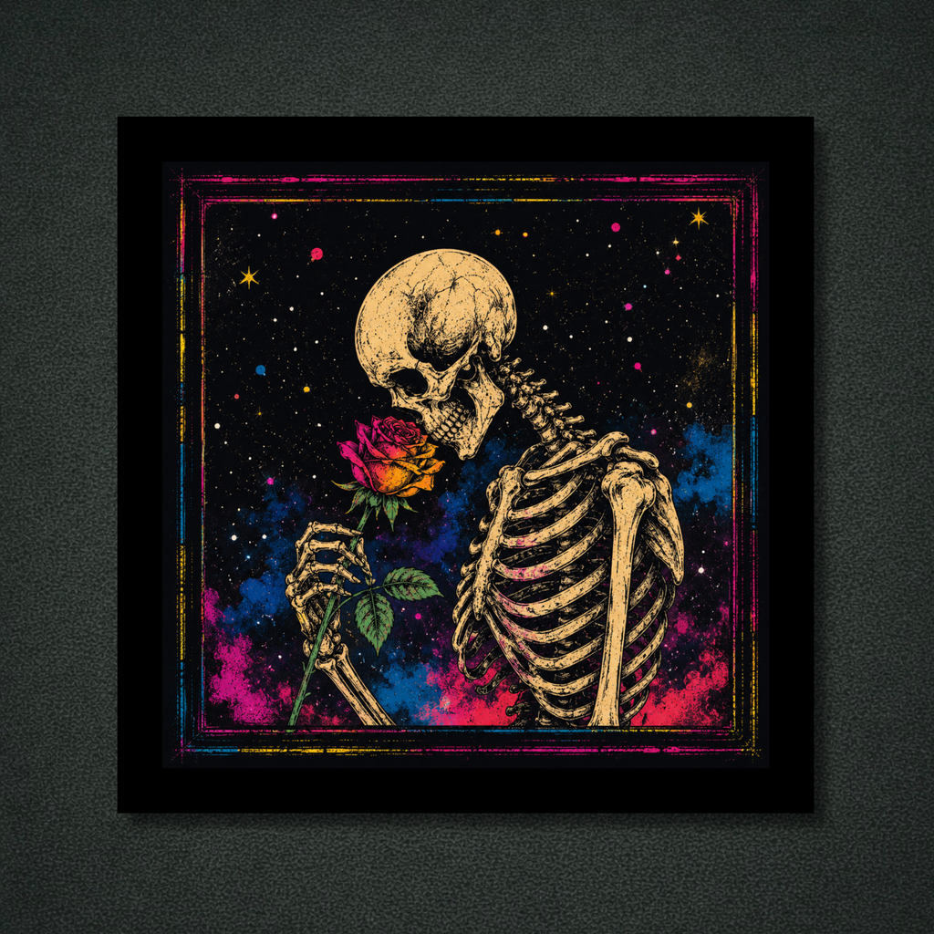 Nothing But Time Watercolor Skelly