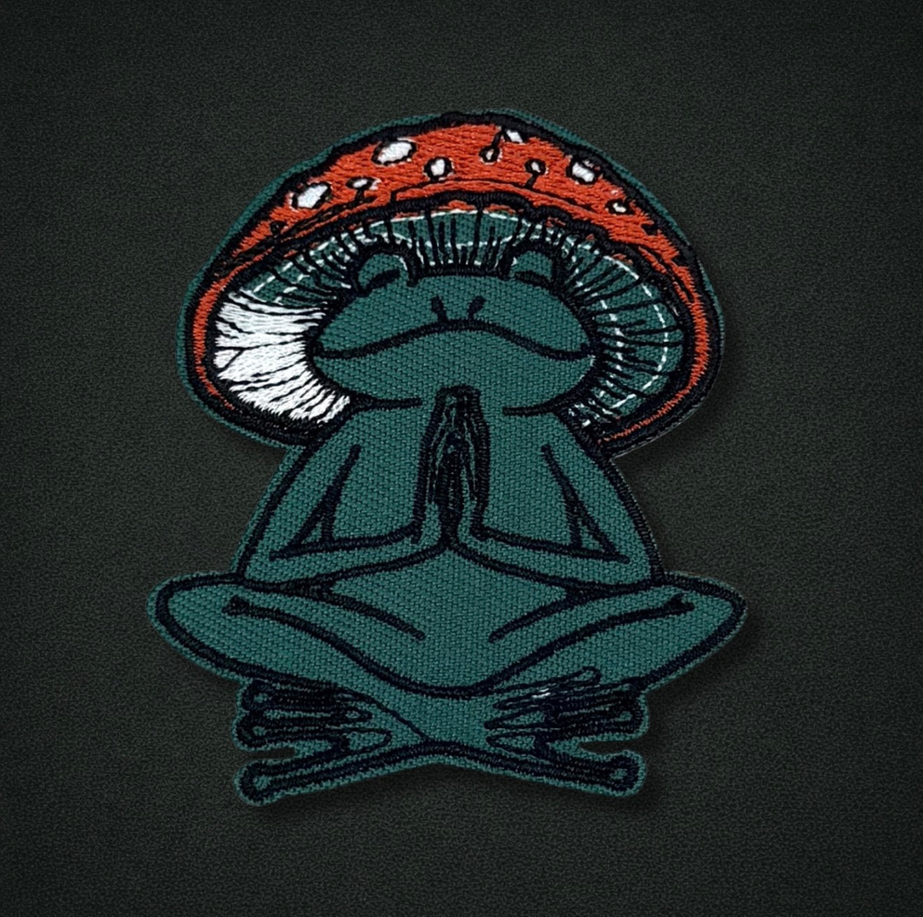Meditating Mushroom Frog Patch