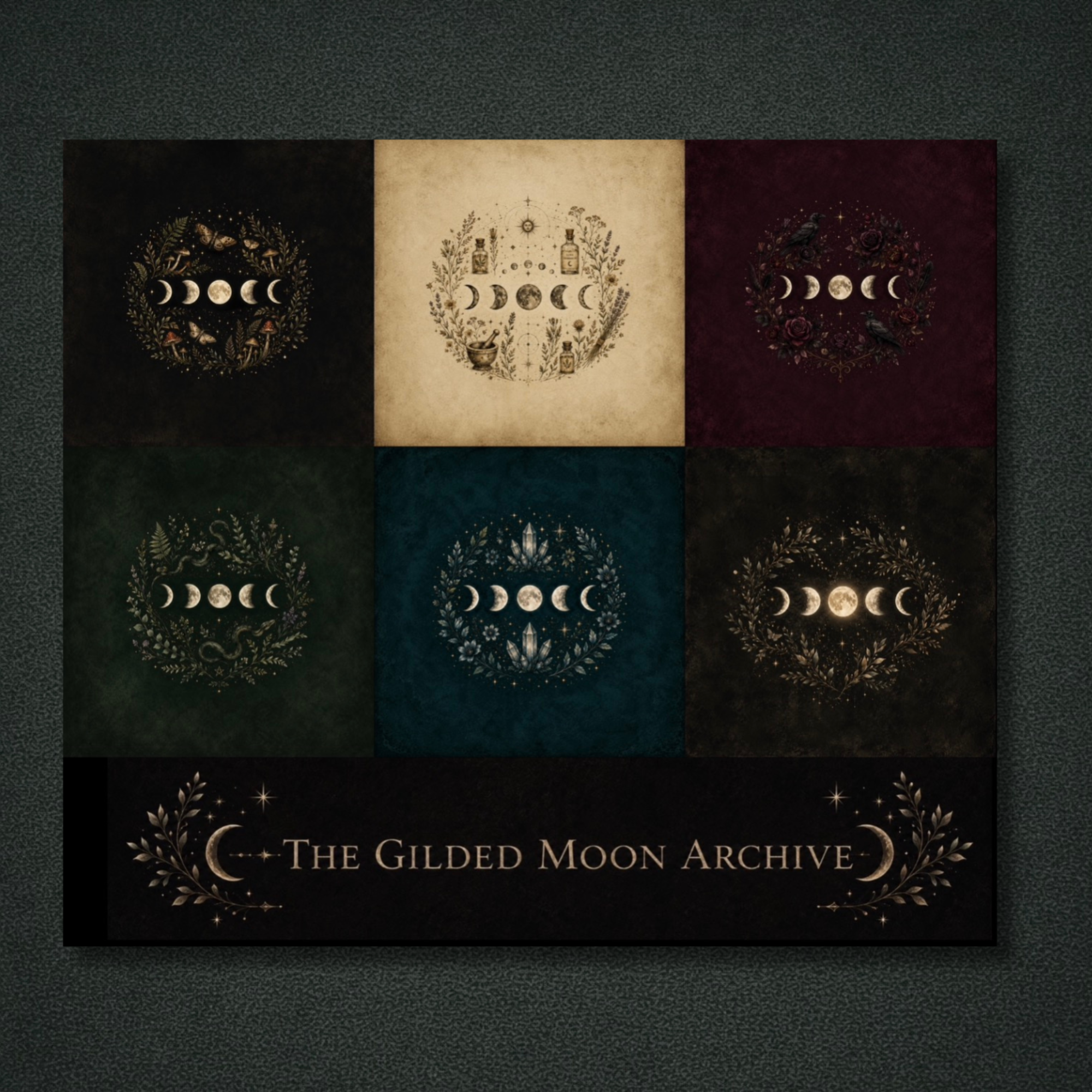 The Gilded Moon Archive Panel Collection