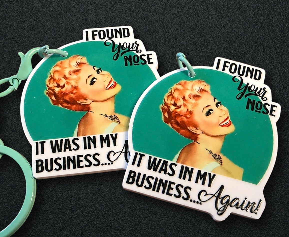 In My Business Again Charm & Keychain