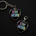 Stay Weird Heart Charm & Keychain