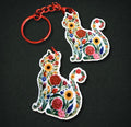 Floral Cat Charm & Keychain