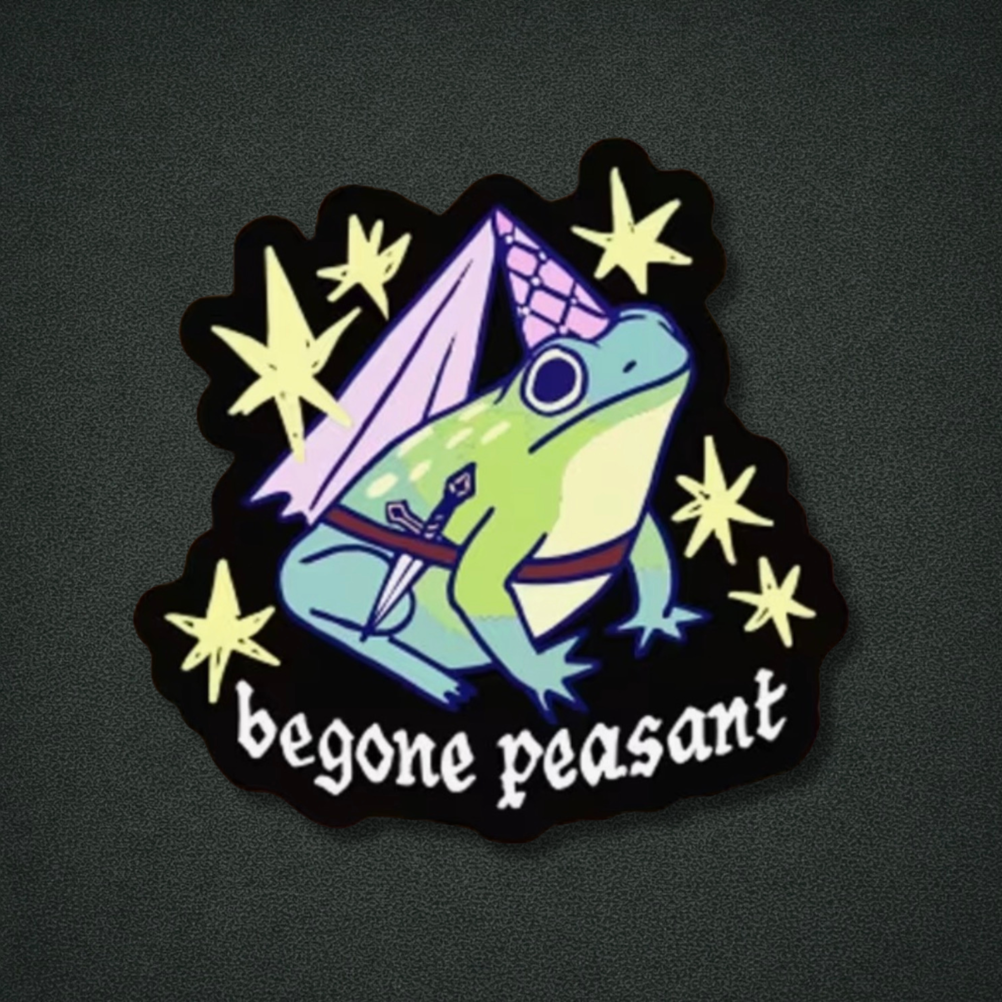 Begone Peasant Frog Sticker