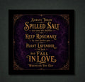 Always throw spilled salt… Panel