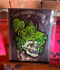 🖤 growing green skull embroidered patch