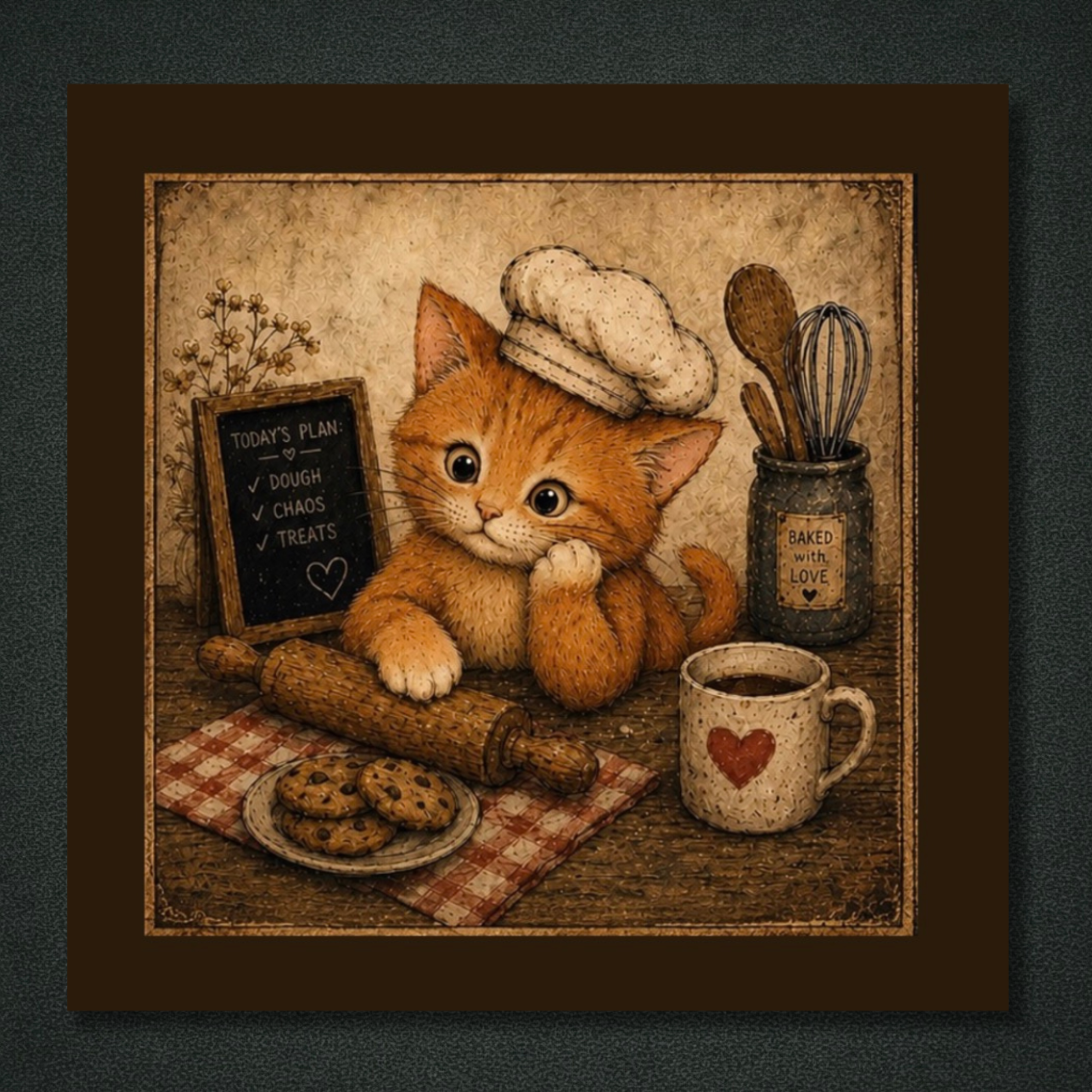 Midnight Kitchen Kittens Panel Collection