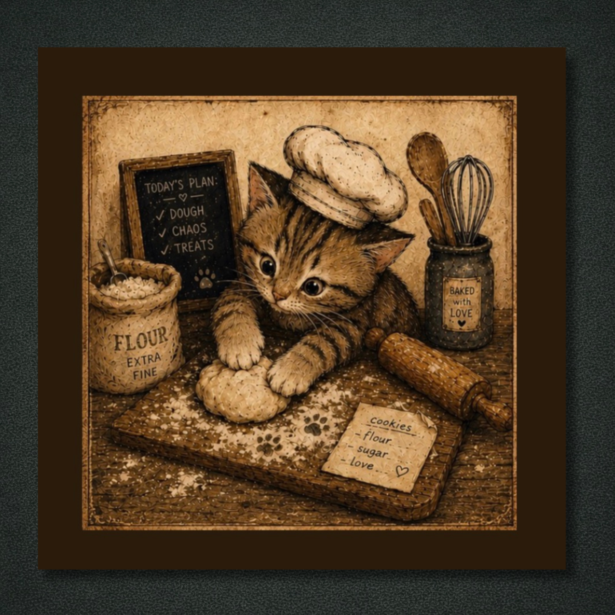 Midnight Kitchen Kittens Panel Collection