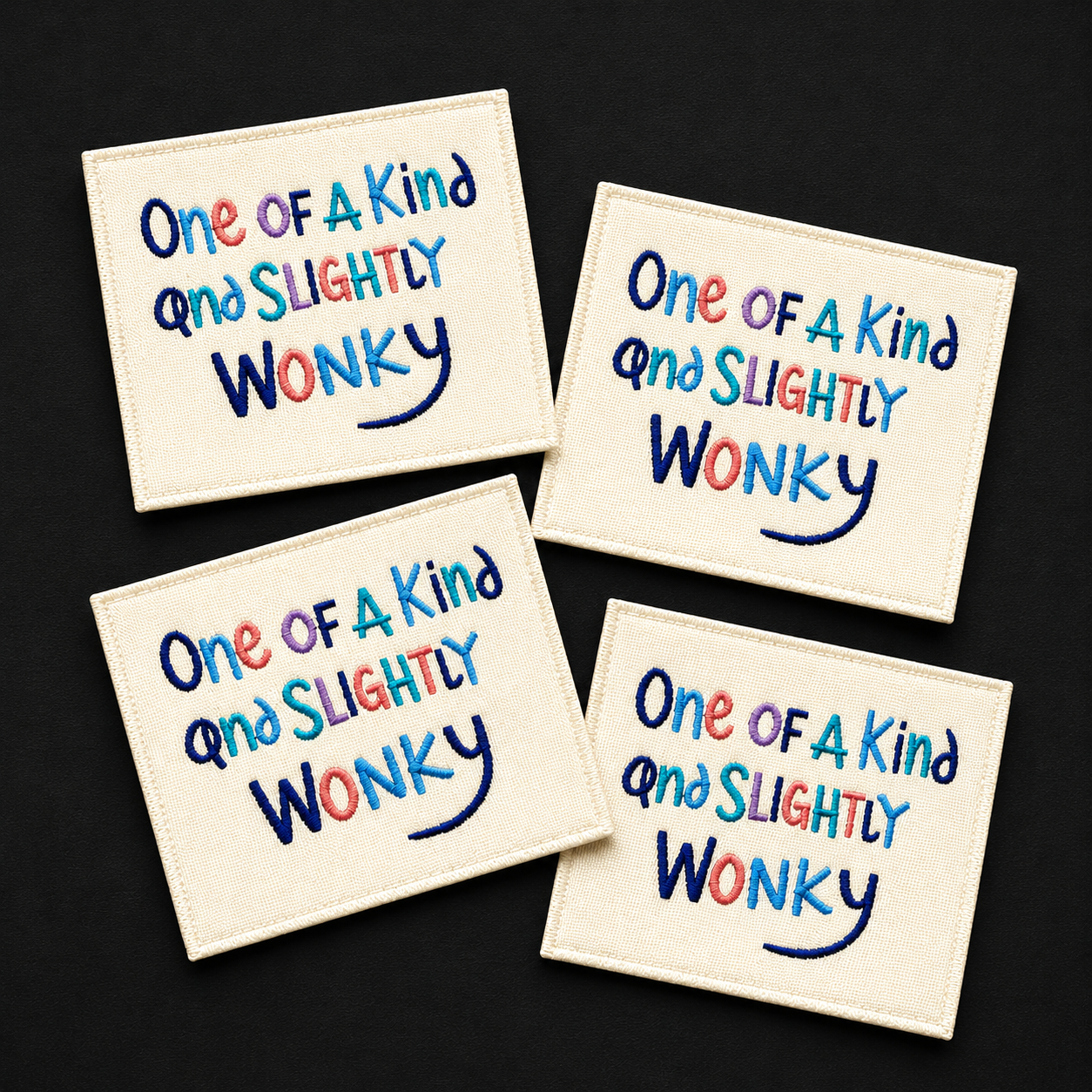 One of a kind and slightly wonky label pack