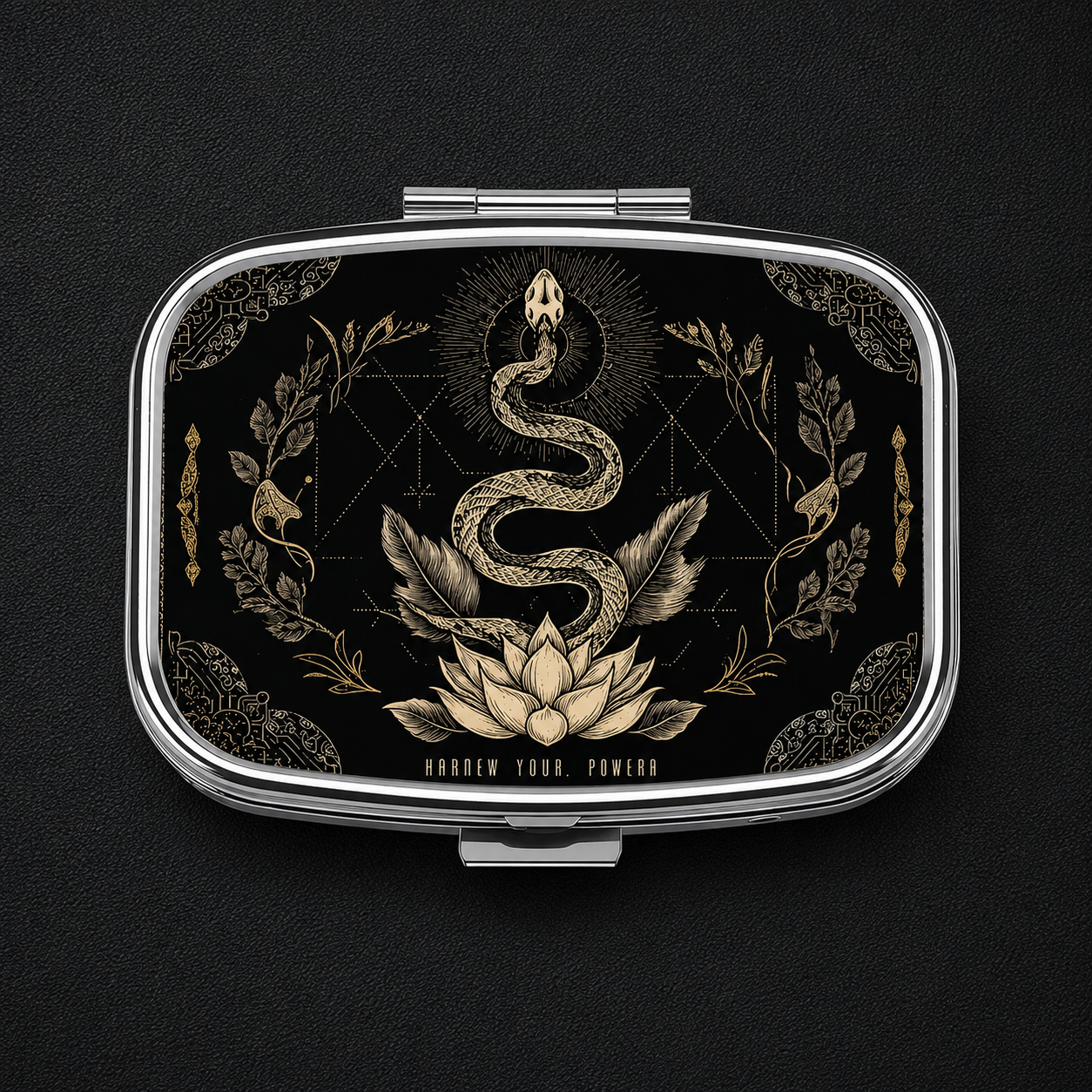 Lotus & Fang Metal Tin