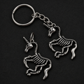 Skeleton Unicorn Charm & Keychain