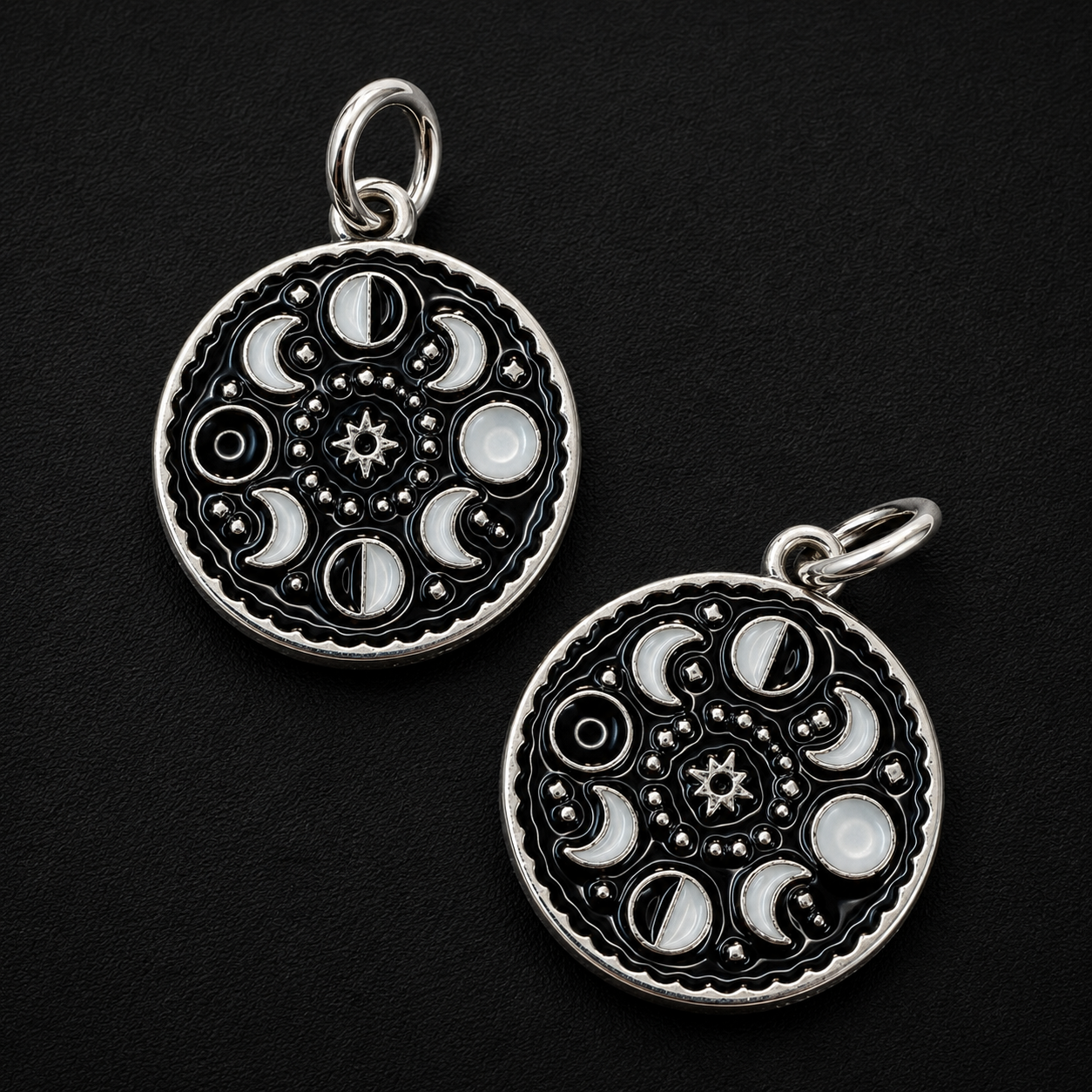 Moon Phase Medallion Charm & Keychain