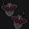 Maroon Death Moth Charm & Keychain