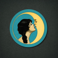 Moon Kiss Sticker