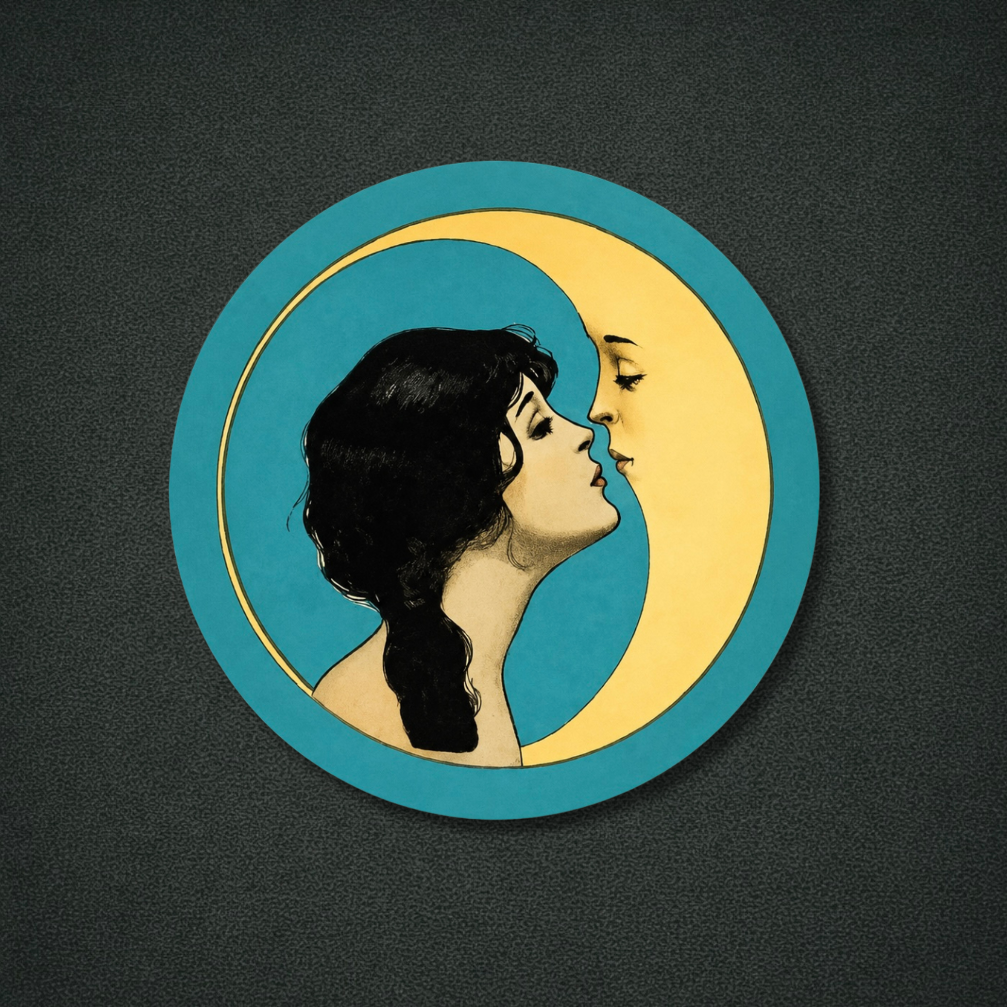 Moon Kiss Sticker