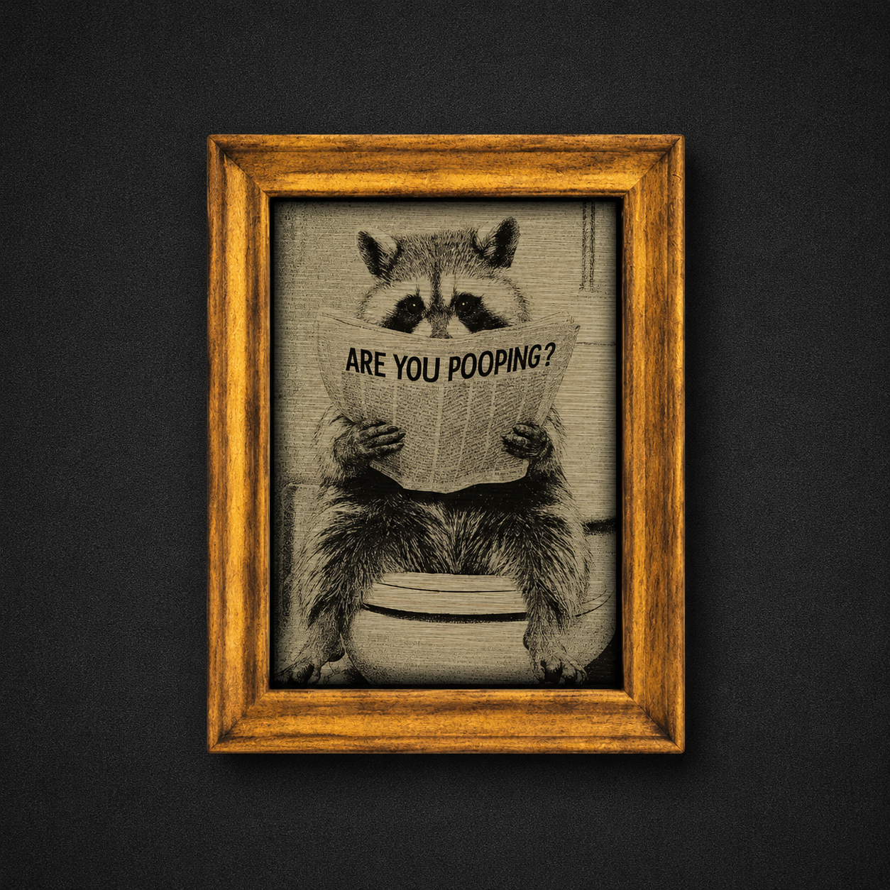 Morning Paper Raccoon Magnet