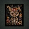 Blooming Bones Cat Panel