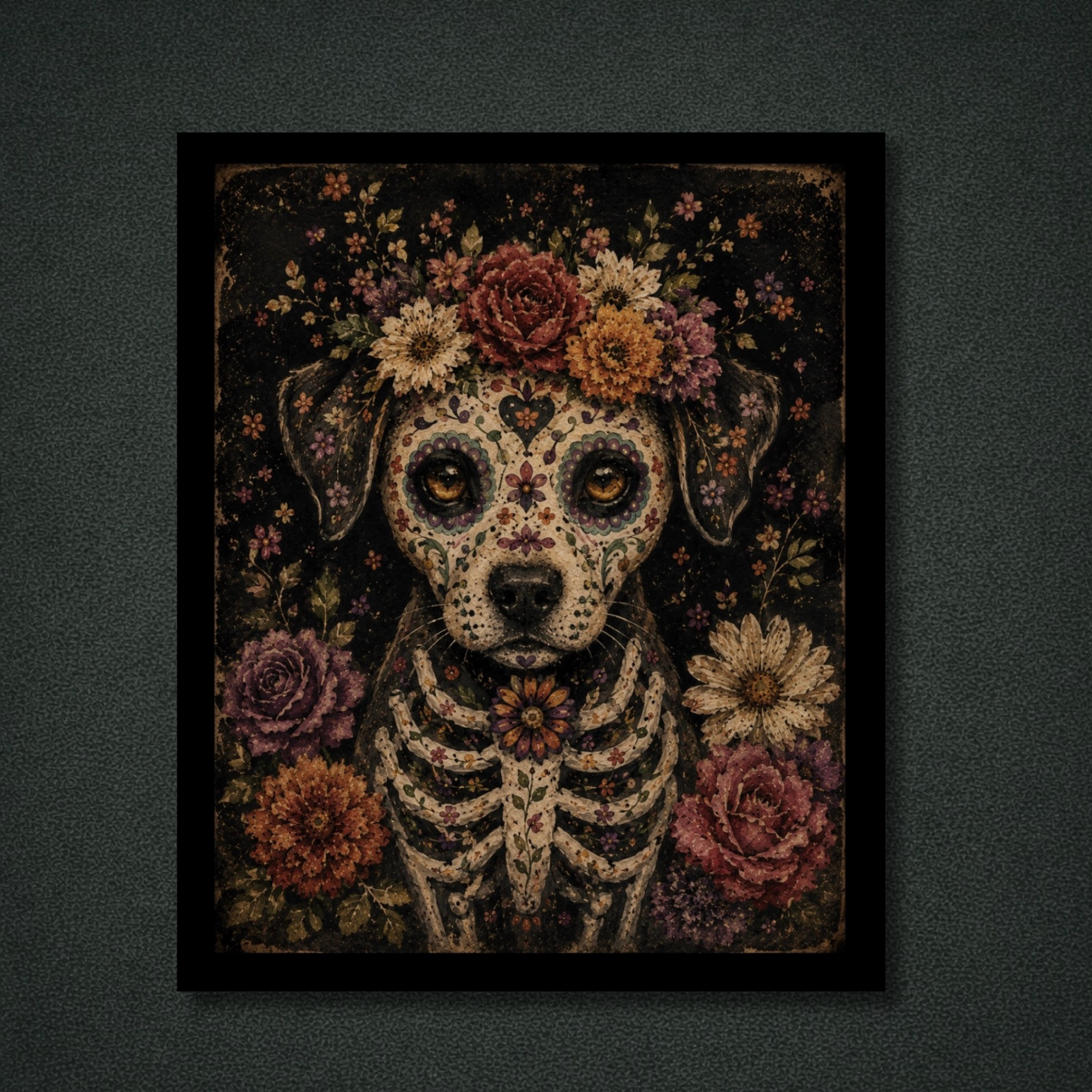 Blooming Bones Dog Panel