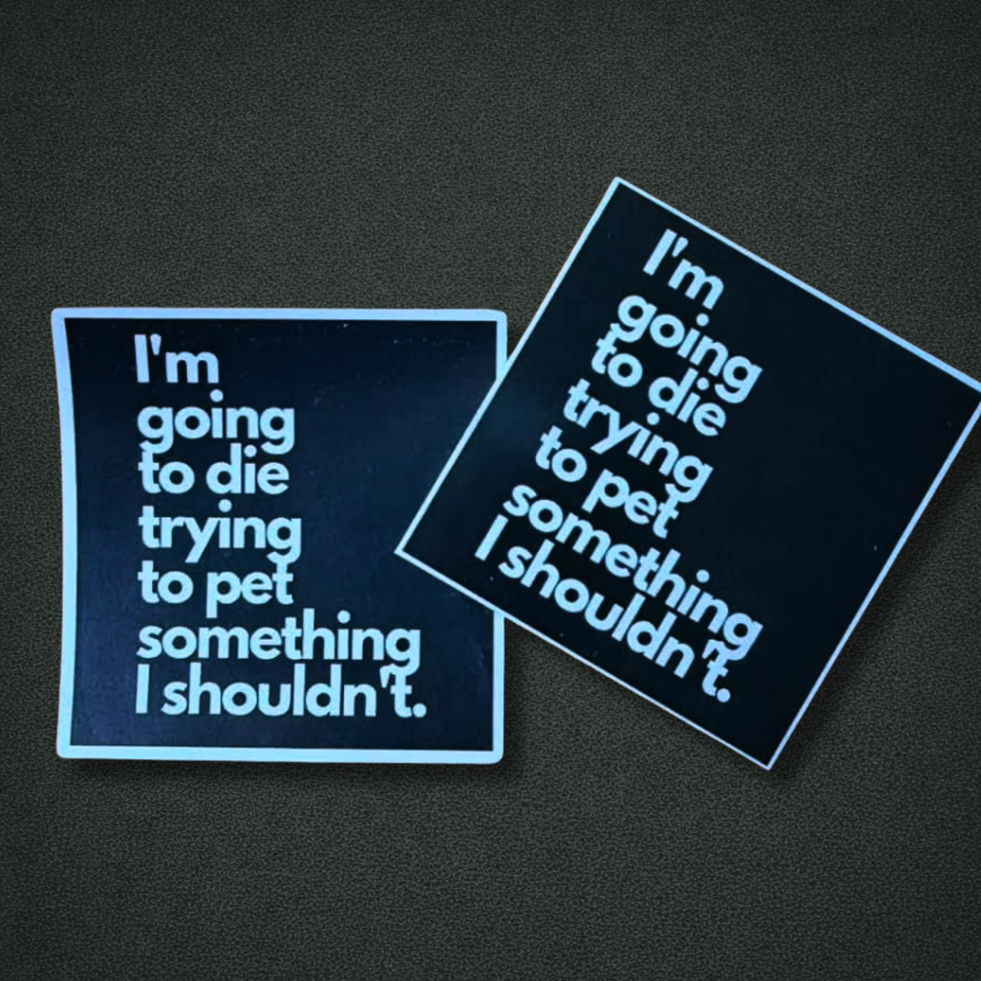 I’m going to die trying to pet something I shouldn’t sticker
