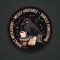 Highly Intelligent Mildly Unstable Raven Sticker